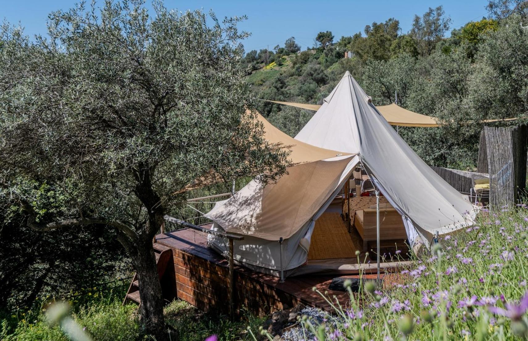 Campo Agave Luxury Tents Sayalonga 外观 照片
